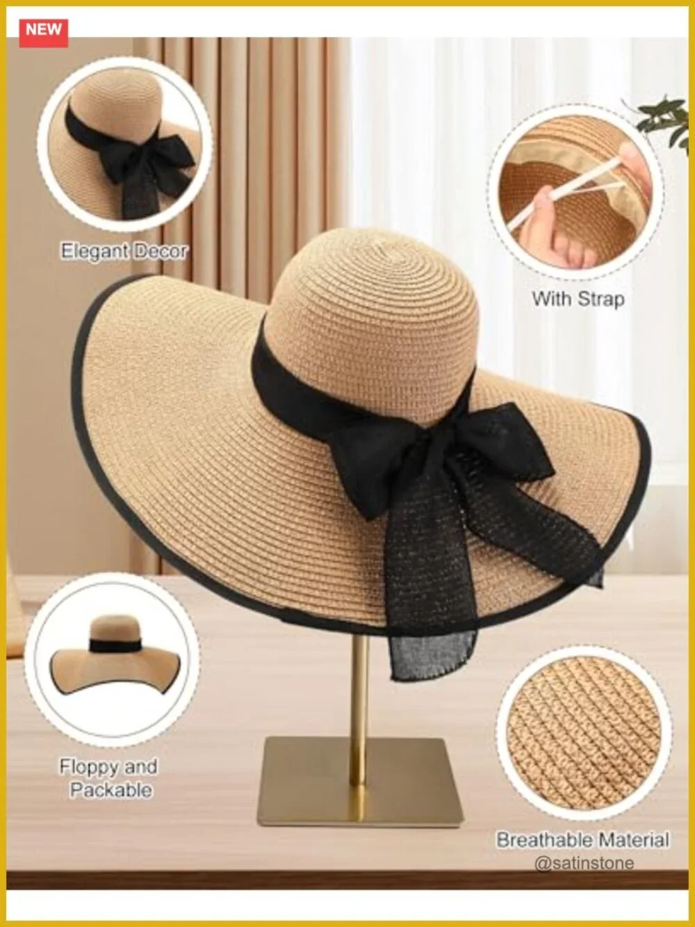 Beach Accessories Set Straw Hat Mesh Tote Bag Sunglasses Earrings Bohemian